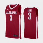 Men's Alabama Crimson Tide #3 Alex Reese Crimson Replica NCAA College Basketball Jersey 2403RVWH7